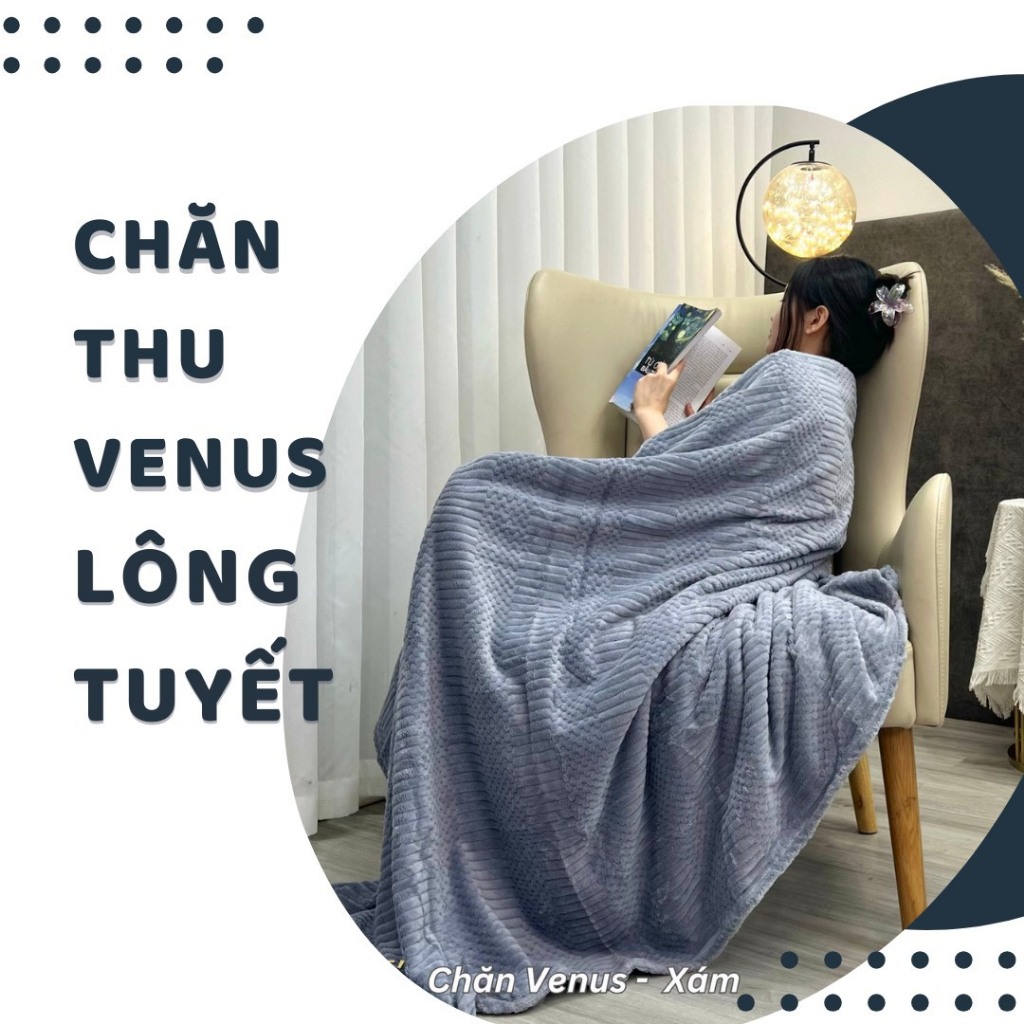 Ảnh Chăn Lông Cừu Mỏng Lasante VENUS 1 Lớp Kích Thước Lớn 2mx2m3 Siêu Nhẹ Chỉ 1 Kg Dùng Văn Phòng, Sofa 1