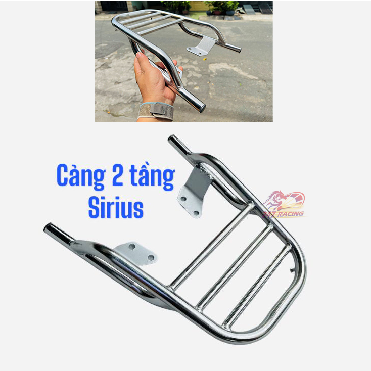 Cảng xe máy SIRIUS xăng cơ 2 tầng INOX tiện lợi treo hành lý đồ đạc... hàng chất lượng tốt