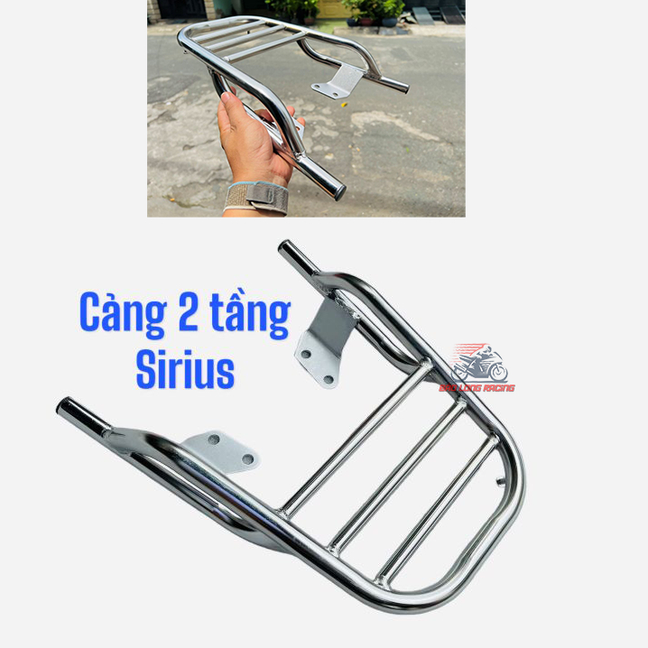 Cảng xe máy SIRIUS xăng cơ 2 tầng INOX tiện lợi treo hành lý đồ đạc... hàng chất lượng tốt