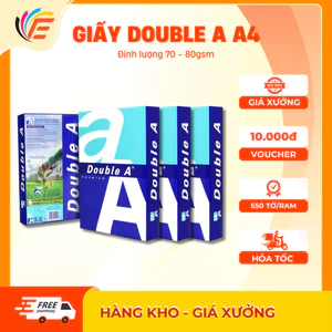 Giấy A4 Double A In Ấn Photo Chất Lượng Cao Định Lượng 70gsm - 80gsm Ram 550Tờ