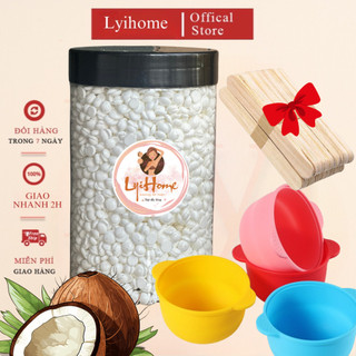 [TẶNG CHÉN] Hũ 500g dòng sáp wax lông nóng sữa dừa cao cấp lấy sạch tận gốc lyihome, sáp wax dẻo
