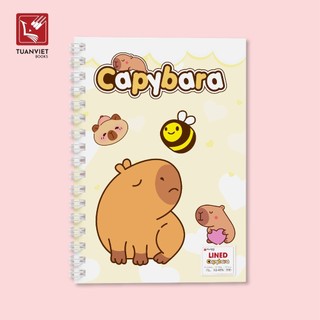 Sổ lò xo A5 ruột kẻ ngang CAPYBARA TUANVIET BOOKS 200 trang, phù hợp ghi chép