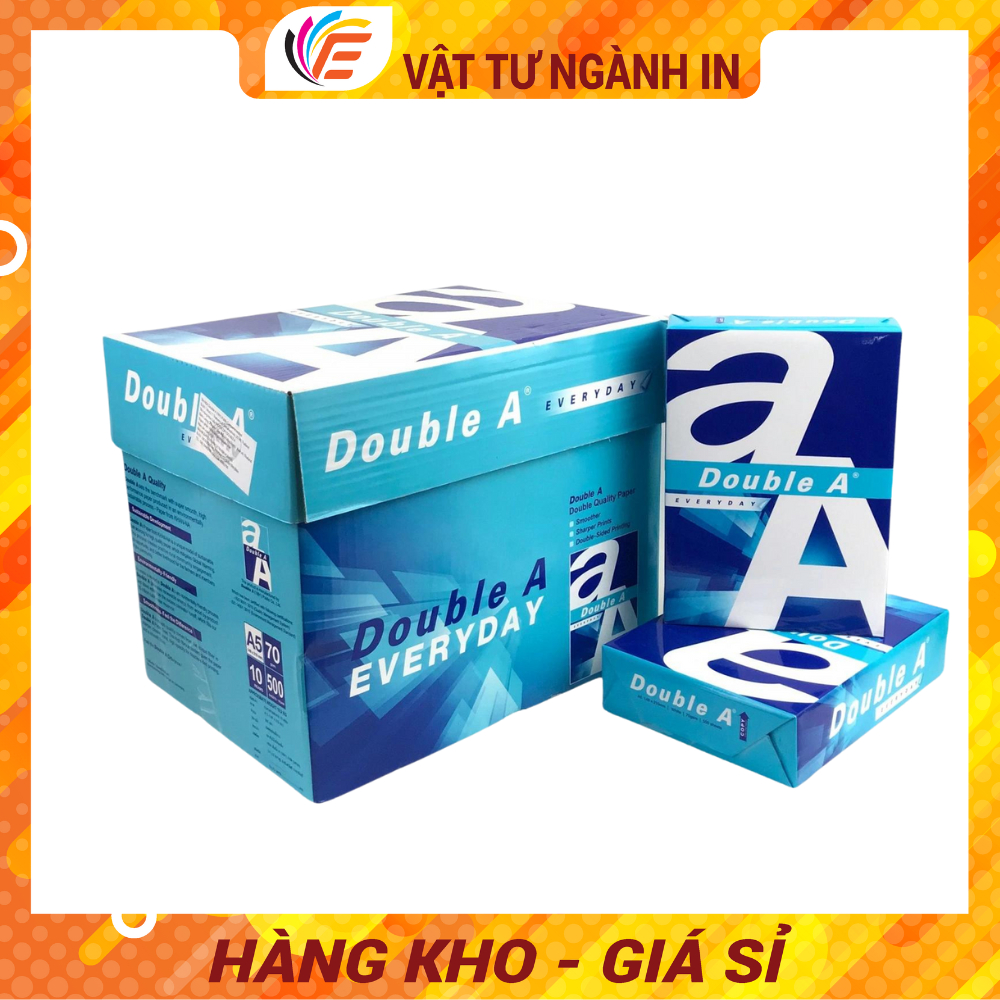 Giấy A4 Double A In Ấn Photo Chất Lượng Cao Định Lượng 70gsm - 80gsm Ram 550Tờ