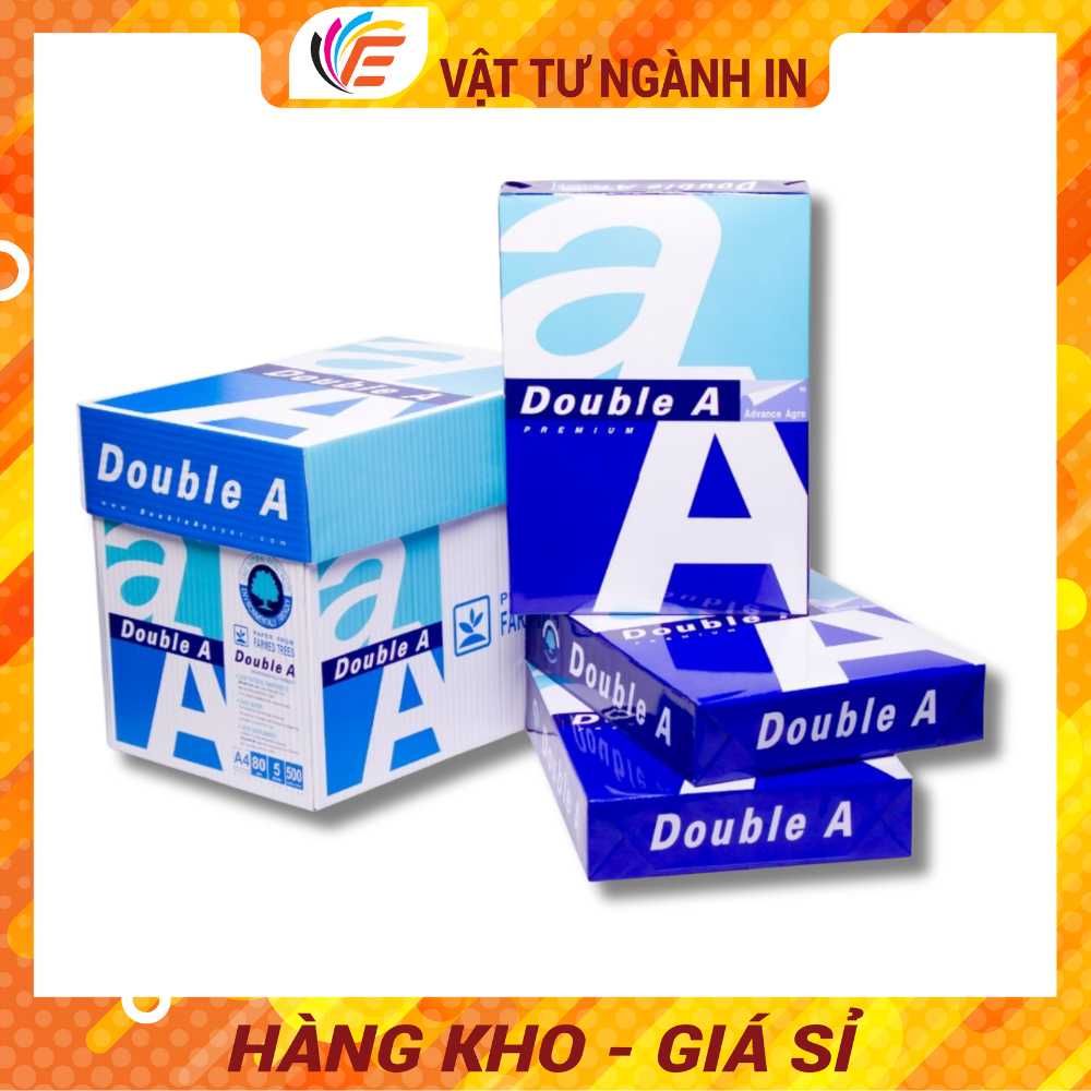 Giấy A4 Double A In Ấn Photo Chất Lượng Cao Định Lượng 70gsm - 80gsm Ram 550Tờ