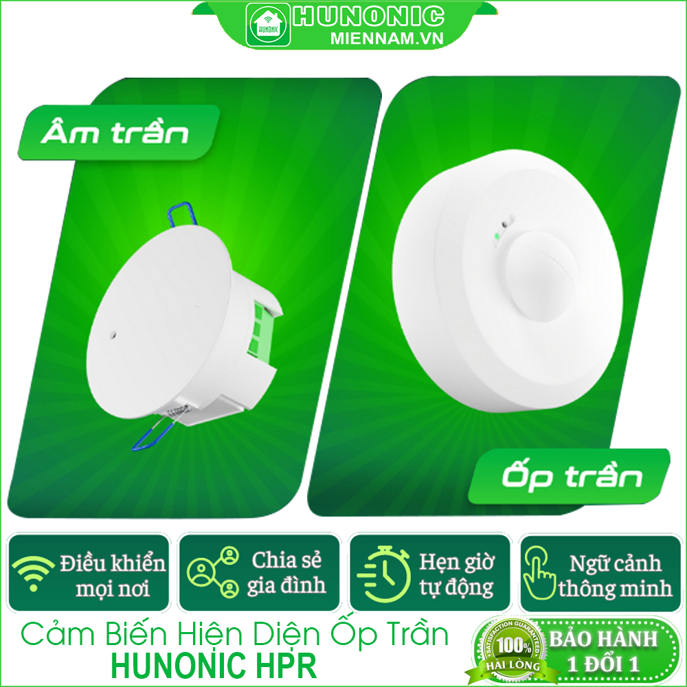Cảm Biến Hiện Diện Hunonic HPR Ốp Trần, Âm Trần, Phát Hiện Chính Xác ...