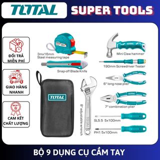 ĐỒ NGHỀ TOTAL Bộ 9 dụng cụ cầm tay THKTHP90096 <HÀNG CHÍNH HÃNG>