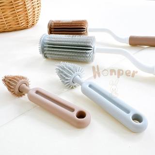 Cọ Bình Silicon 3 Chi Tiết Honper HP222 Màu Ghi & Màu Nâu
