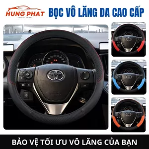 Bọc Vô Lăng Da, Bọc Tay Lái Ô Tô Chất Liệu Da Cao Cấp - Thấm Hút Mồ Hôi Tốt - Đủ Màu - Phù Hợp Tất Cả Loại Xe