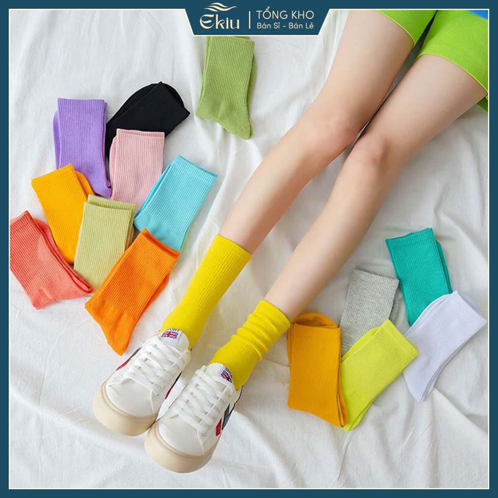 Tất vớ nam nữ nhiều màu sắc, tất nhóm teambuilding, đi du lịch co giãn 4 chiều - Ekiu Shop