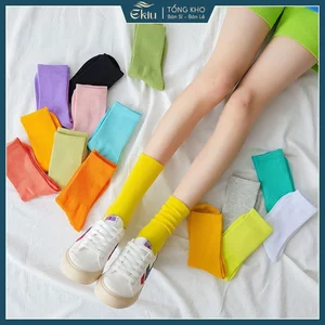 Tất vớ nam nữ nhiều màu sắc, tất nhóm teambuilding, đi du lịch co giãn 4 chiều - Ekiu Shop