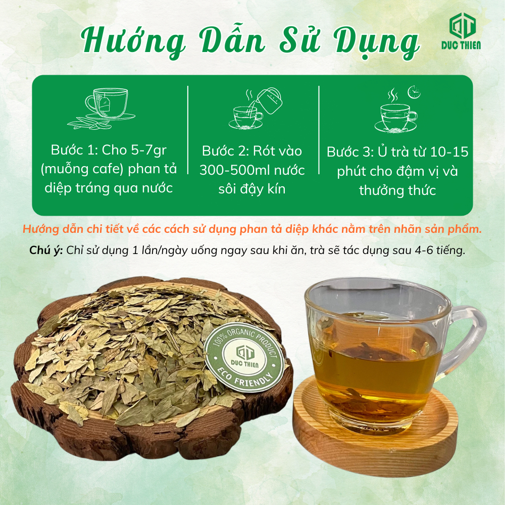 Phan Tả Diệp (Khô, Sạch, Thơm) - Hỗ Trợ Đường Tiêu Hóa, Táo Bón, Giải Độc Gan