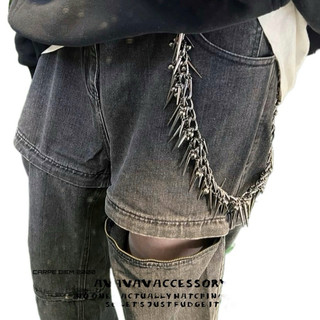Spiky Pants Chain - Dây xích đeo quần không gỉ, thiết kế gai cá tính. Unisex nam nữ