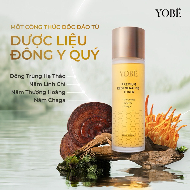 Toner  Nấm Tái Sinh Làn Da Yobe Premium 200mL [Chính Hãng]