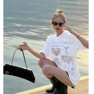 Áo Thun Nữ In Chữ Nổi Cao Cấp CHEPOL Unisex 100% Cotton Thoáng Mát, Thấm Hút, Cổ Tròn Form Oversize Có Bigsize CP_x4299