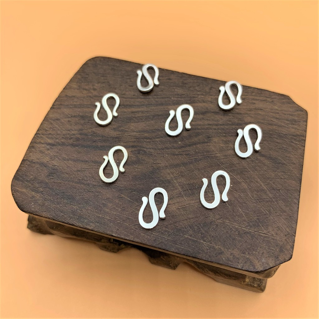 Ảnh Khóa vòng bạc Tlee chữ S và khóa chốt bấm tròn TLEE JEWELRY PK0109 3