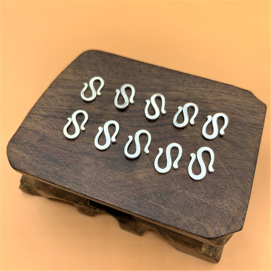 Ảnh Khóa vòng bạc Tlee chữ S và khóa chốt bấm tròn TLEE JEWELRY PK0109 4