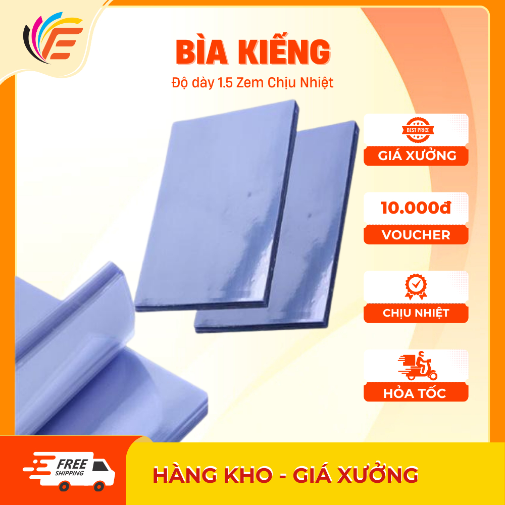 Giấy Bìa Kiếng Bìa Nhựa Đóng Sách Làm Hoa Sáp Ốc Quế Dày 1,5zem Chịu Nhiệt Bìa Kính Có Màu Trắng Trong