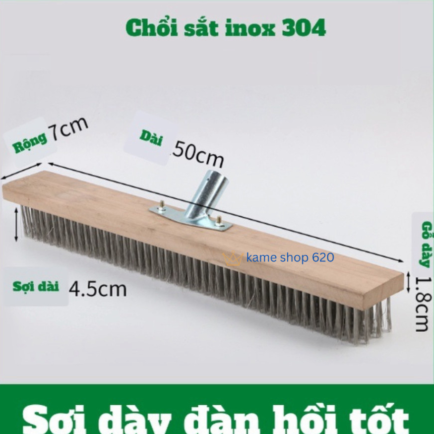 Chổi sắt cầm tay không rỉ chà rửa vệ sinh rong rêu ố vàng nền sân vườn ...