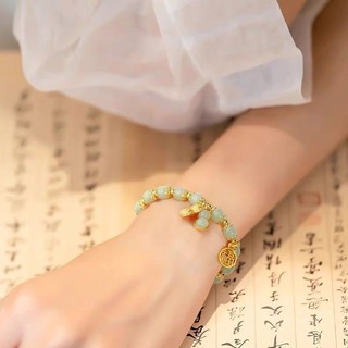 Vòng đeo tay hạt đậu phộng may mắn màu gradient phong cách dễ thương cho nữ