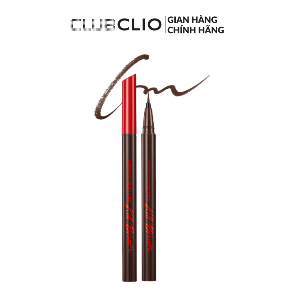 Ảnh Bút Kẻ Viền Mắt Chống Trôi Clio Superproof Brush Liner 0.55ml 1
