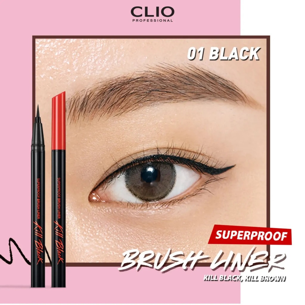 Ảnh Bút Kẻ Viền Mắt Chống Trôi Clio Superproof Brush Liner 0.55ml 3
