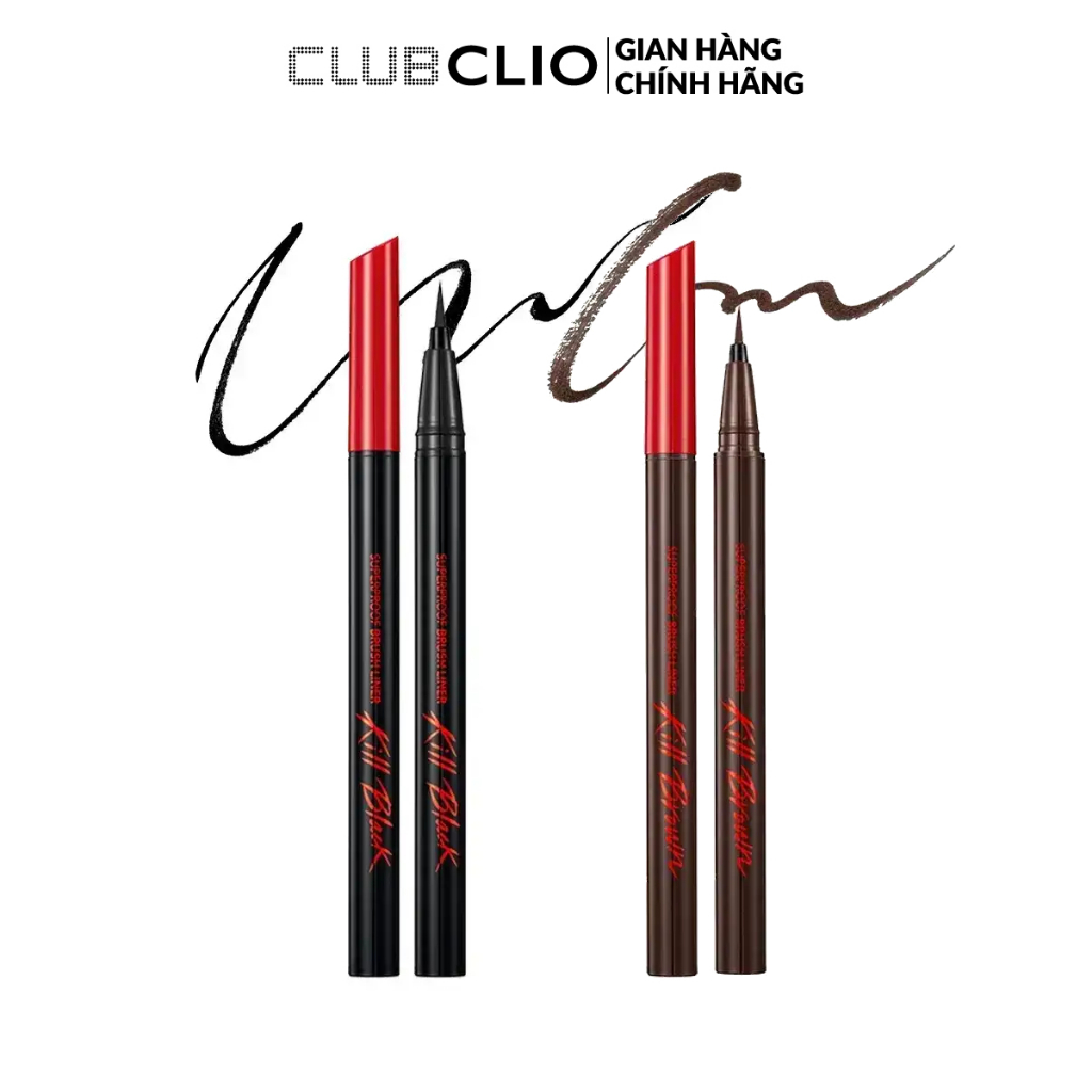 Ảnh Bút Kẻ Viền Mắt Chống Trôi Clio Superproof Brush Liner 0.55ml 2