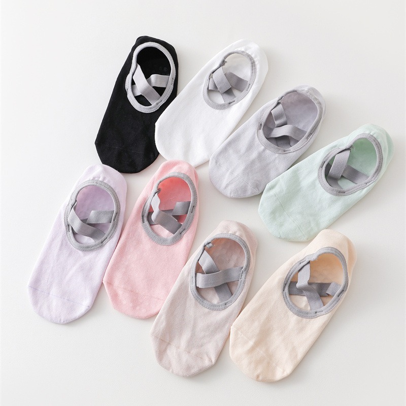 Vớ Tất chống trượt hỗ trợ tập YOGA cổ thấp phong cách dễ thương, xinh xắn.