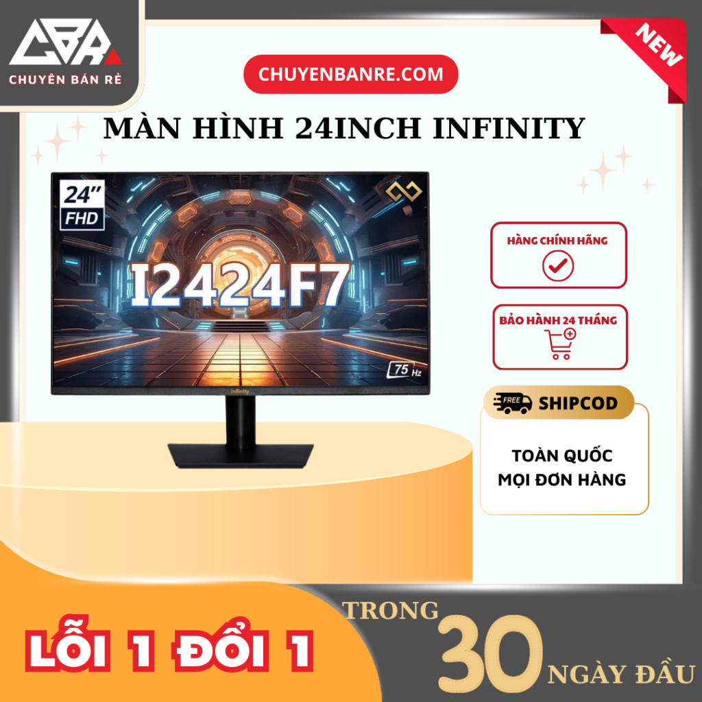 MÀN HÌNH 24in Infinity 75hz New Full Box Mỏng Đẹp | Shopee Việt Nam