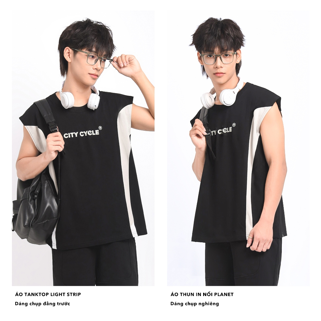 Áo Tanktop Light Strip Local Brand Chính Hãng City Cycle chất liệu cotton cao cấp form rộng unisex