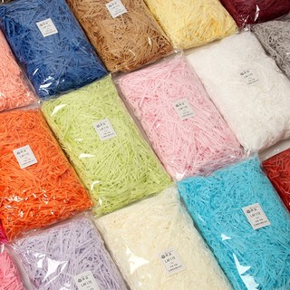 Combo 5 túi [250G] Giấy rơm giấy vụn 30 màu lót hộp quà mềm mỏng nhẹ quà lưu niệm