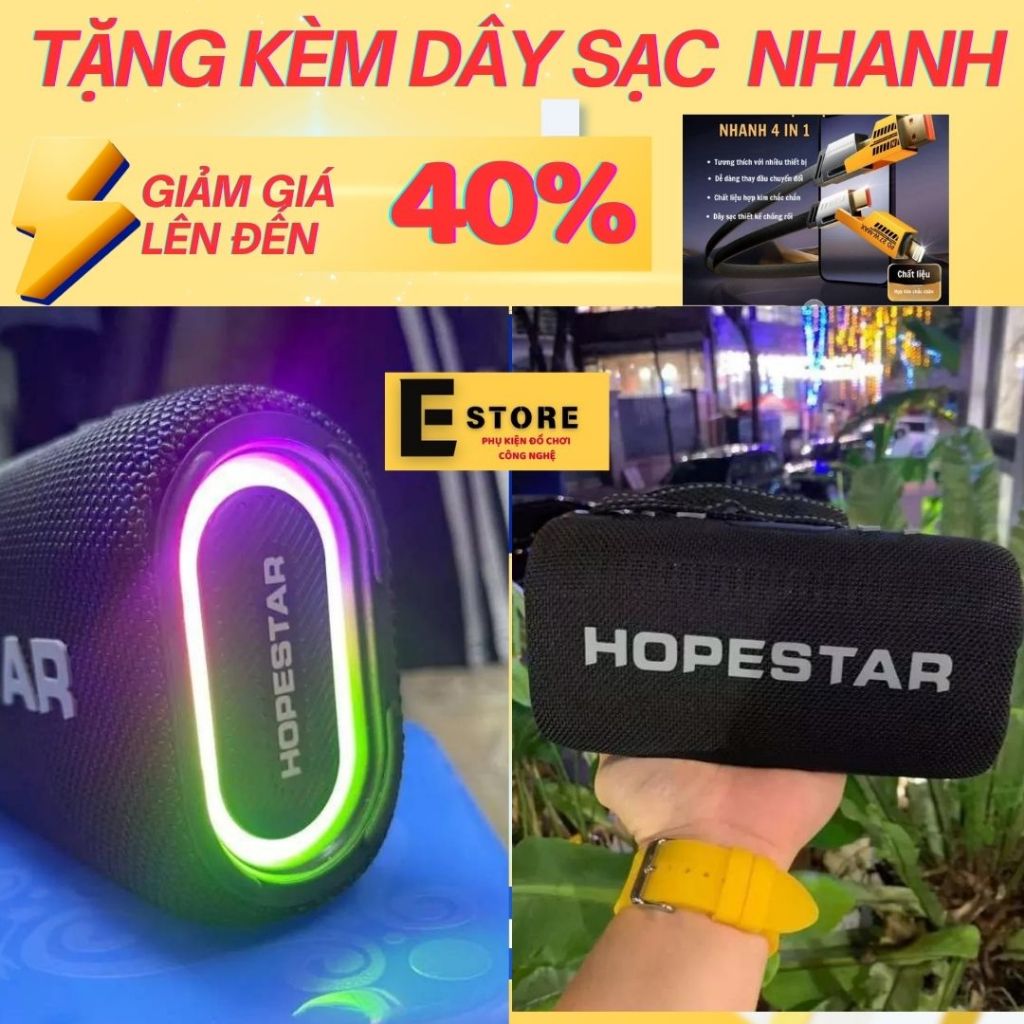 Loa Bluetooth Hopestar H55 Chính Hãng, Công suất 12W, Dung Lượng Pin ...