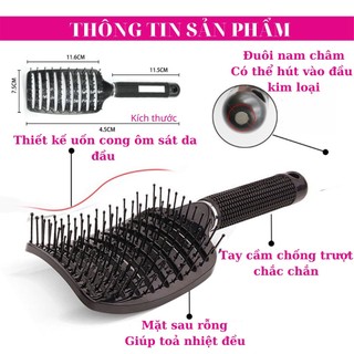 Lược Chải Tóc Chống Rối, Lược Chải Tóc Ướt Không Đau, Massage Da Đầu Giảm Rụng Tóc, Gỡ Rối Tóc Xơ