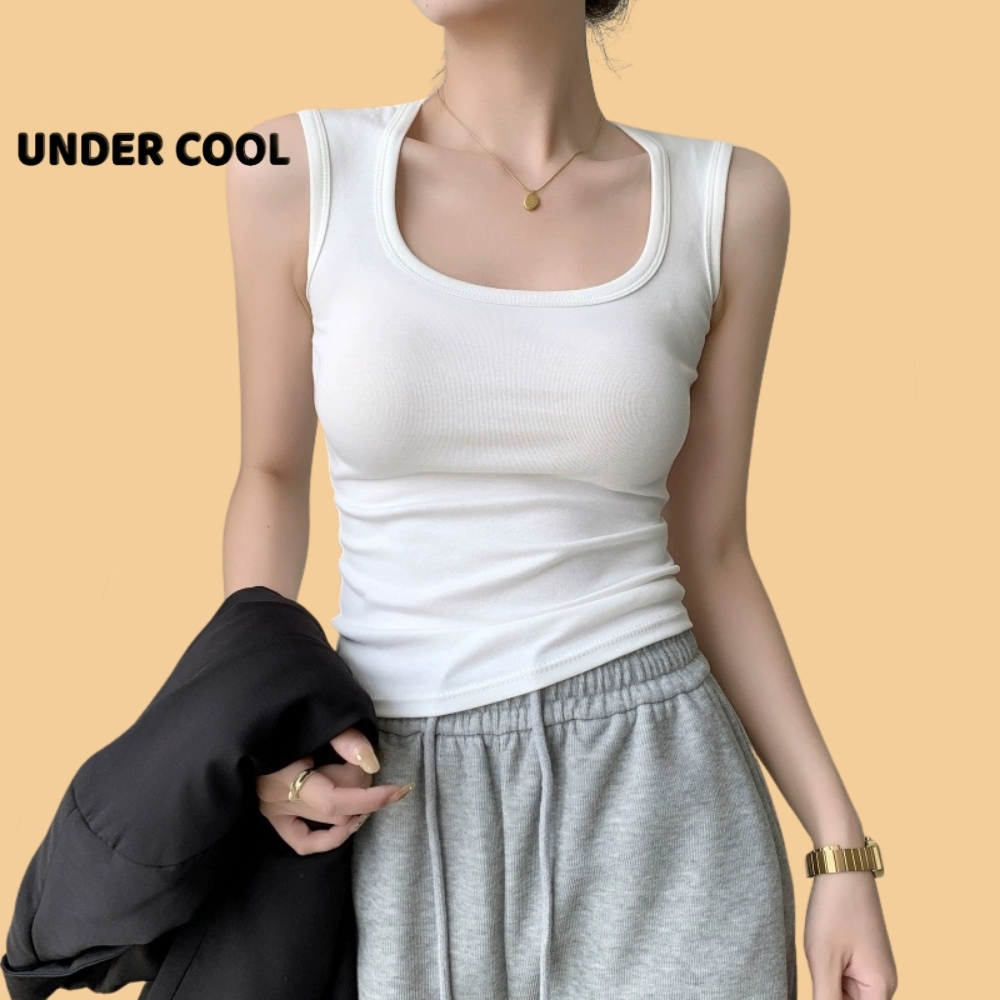 Áo ba lỗ - áo bra dáng ôm có mút đệm độn ngực dáng vừa chất cotton hàng undercool ABL29