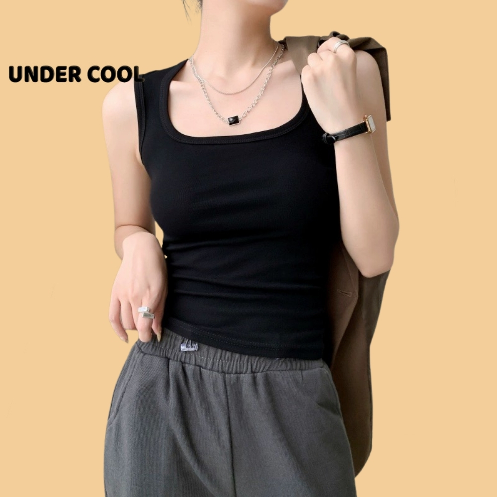 Áo ba lỗ - áo bra dáng ôm có mút đệm độn ngực dáng vừa chất cotton hàng undercool ABL29