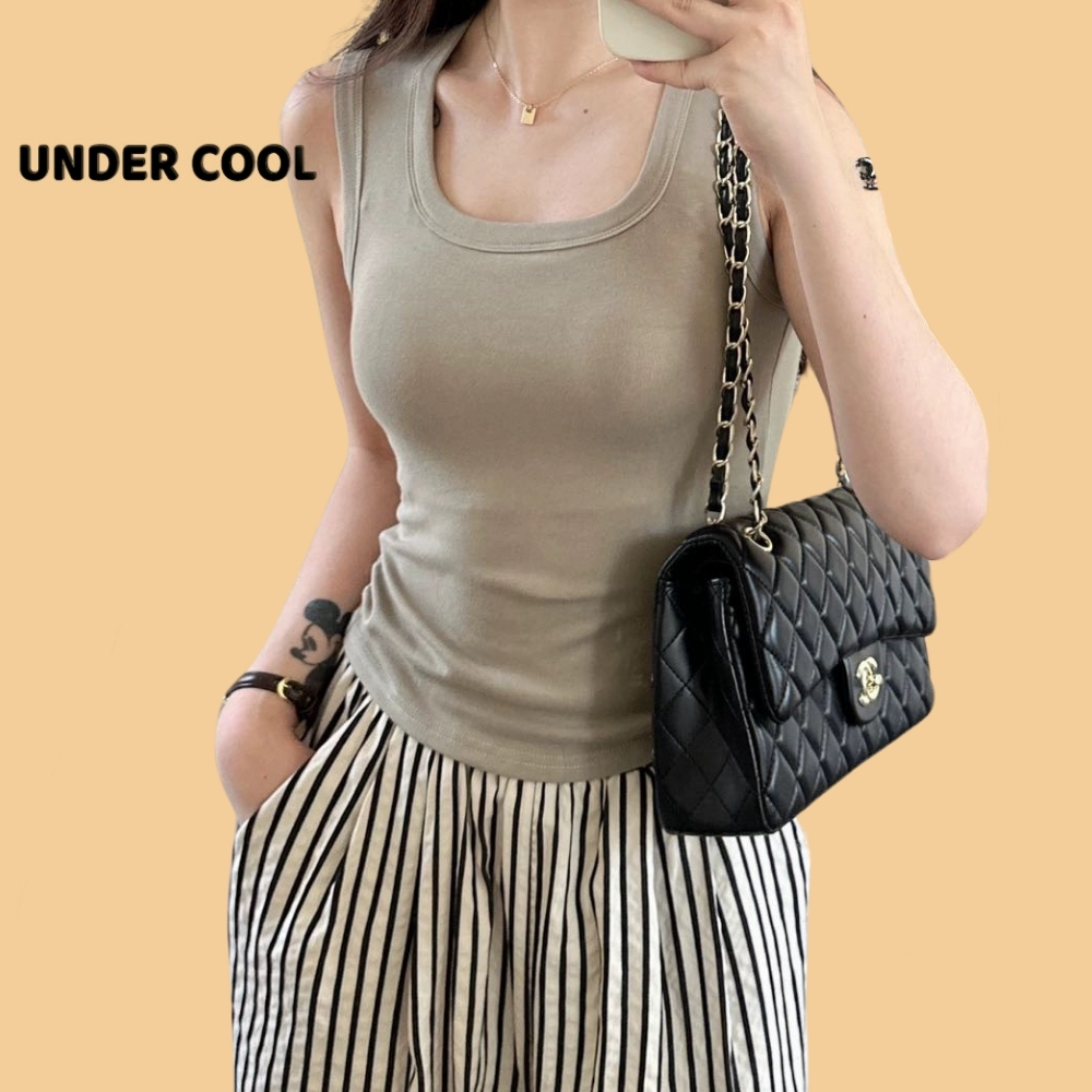Áo ba lỗ - áo bra dáng ôm có mút đệm độn ngực dáng vừa chất cotton hàng undercool ABL29
