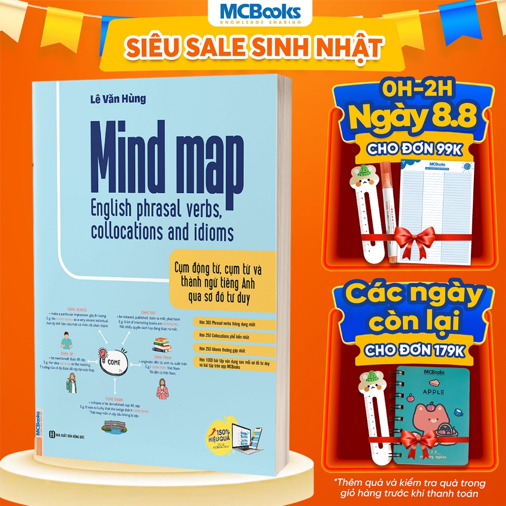 Sách - Mind Map English phrasal verbs, collocations and idioms - Cụm ...