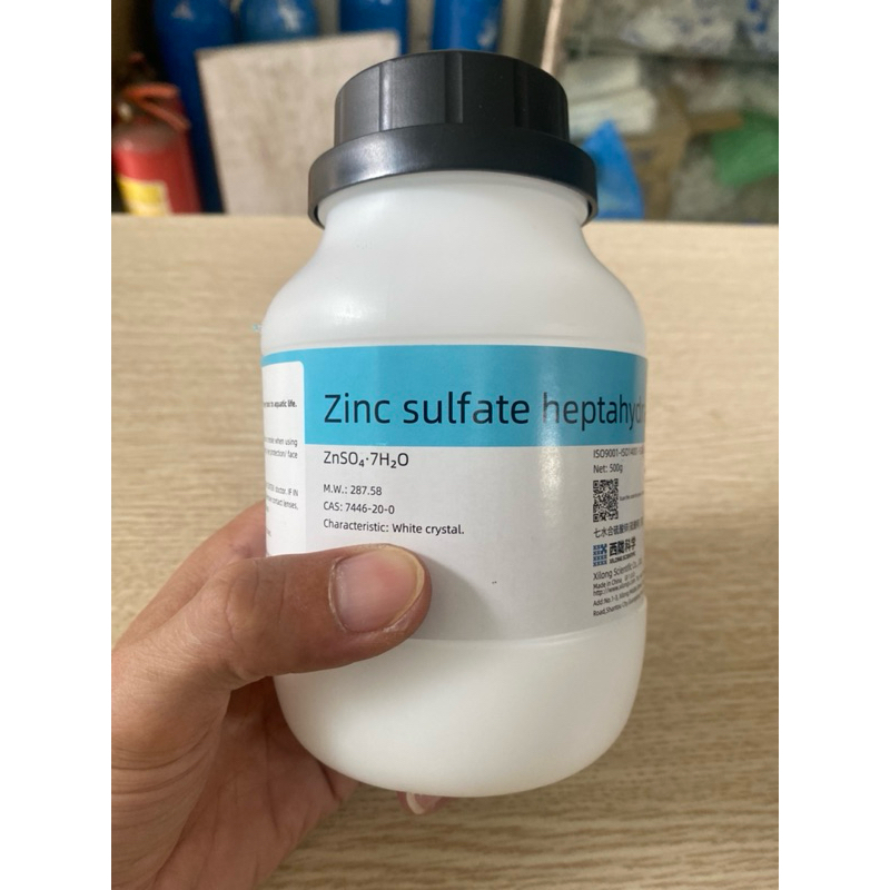 Hoá chất ZnSO4.7H2O xylong lọ 500g kẽm sunphat zinc sulfate ZnSO4 CAS ...