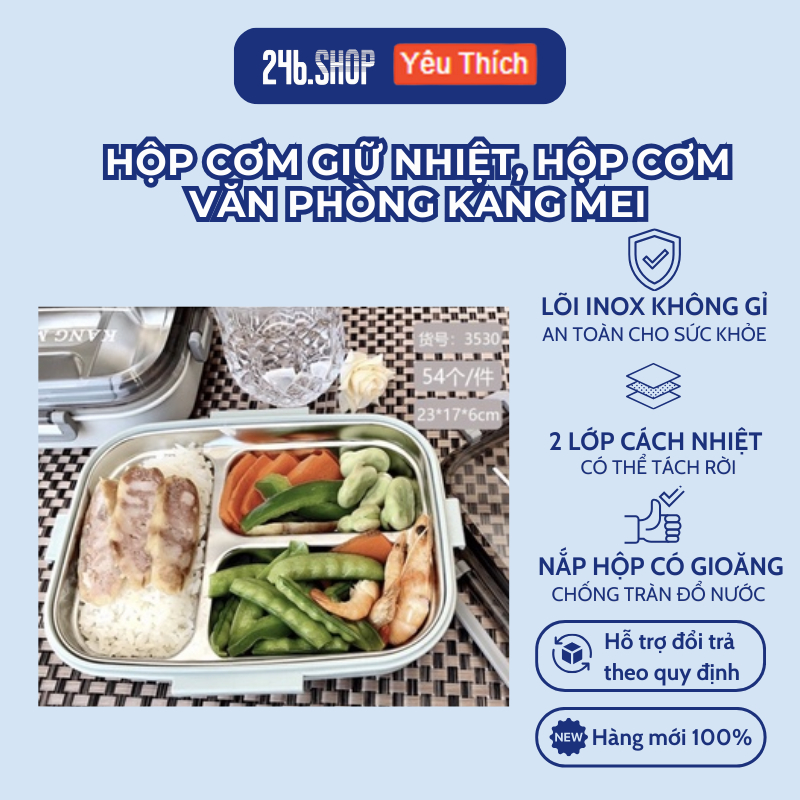 Hộp cơm giữ nhiệt,hộp cơm văn phòng KANG MEI | Shopee Việt Nam