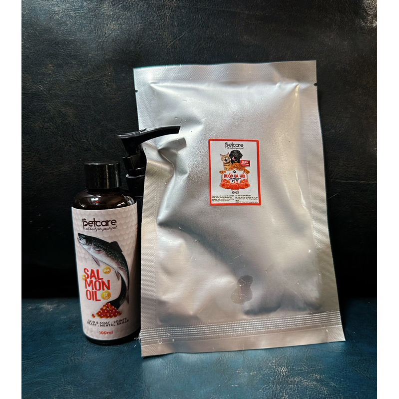 C9_Combo 1 Dầu Cá Hồi 100ml + 1 Gói Ruốc Cá Hồi 100gr