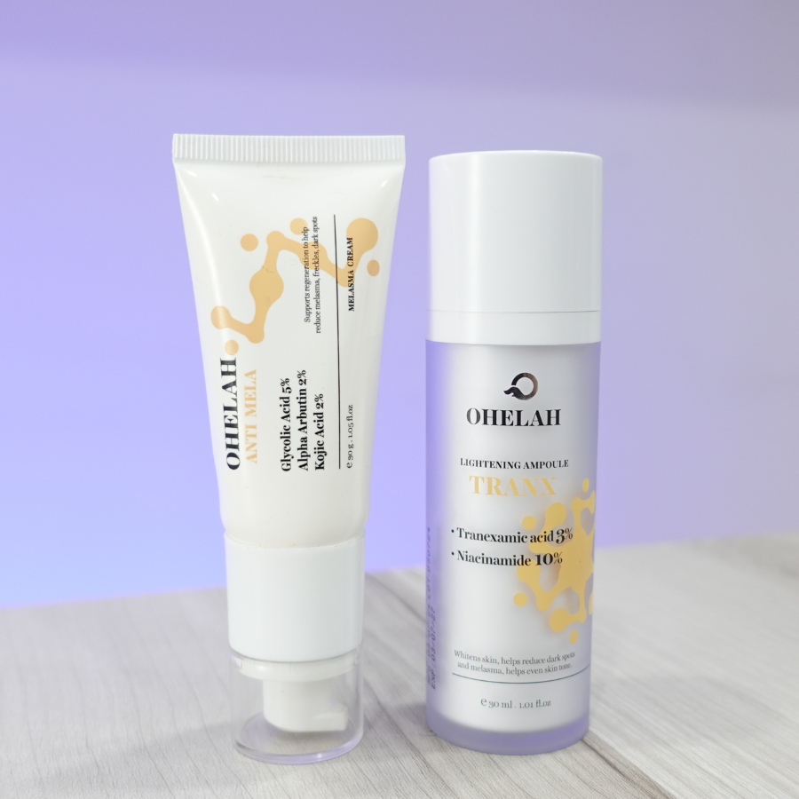 [CHÍNH HÃNG] Bộ Kem - Serum Mờ thâm sạm Nám Ohelah  - Sáng da, Dưỡng Trắng, Căng Bóng Mịn Da.