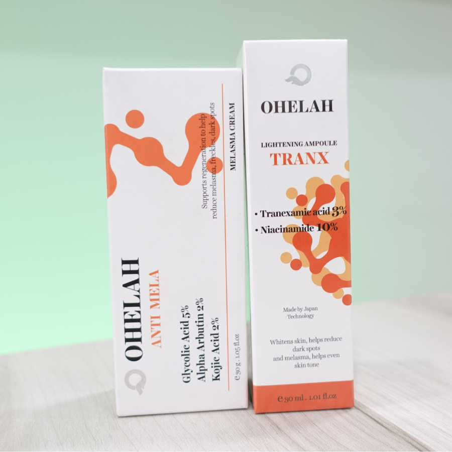 [CHÍNH HÃNG] Bộ Kem - Serum Mờ thâm sạm Nám Ohelah  - Sáng da, Dưỡng Trắng, Căng Bóng Mịn Da.