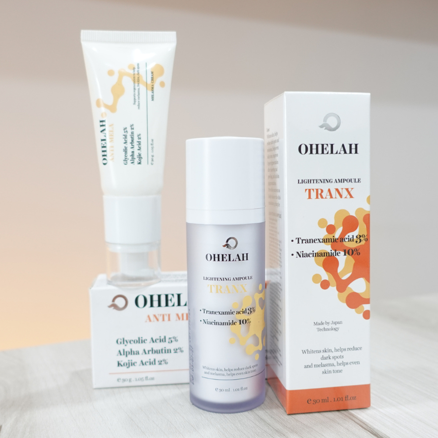 [CHÍNH HÃNG] Bộ Kem - Serum Mờ thâm sạm Nám Ohelah  - Sáng da, Dưỡng Trắng, Căng Bóng Mịn Da.