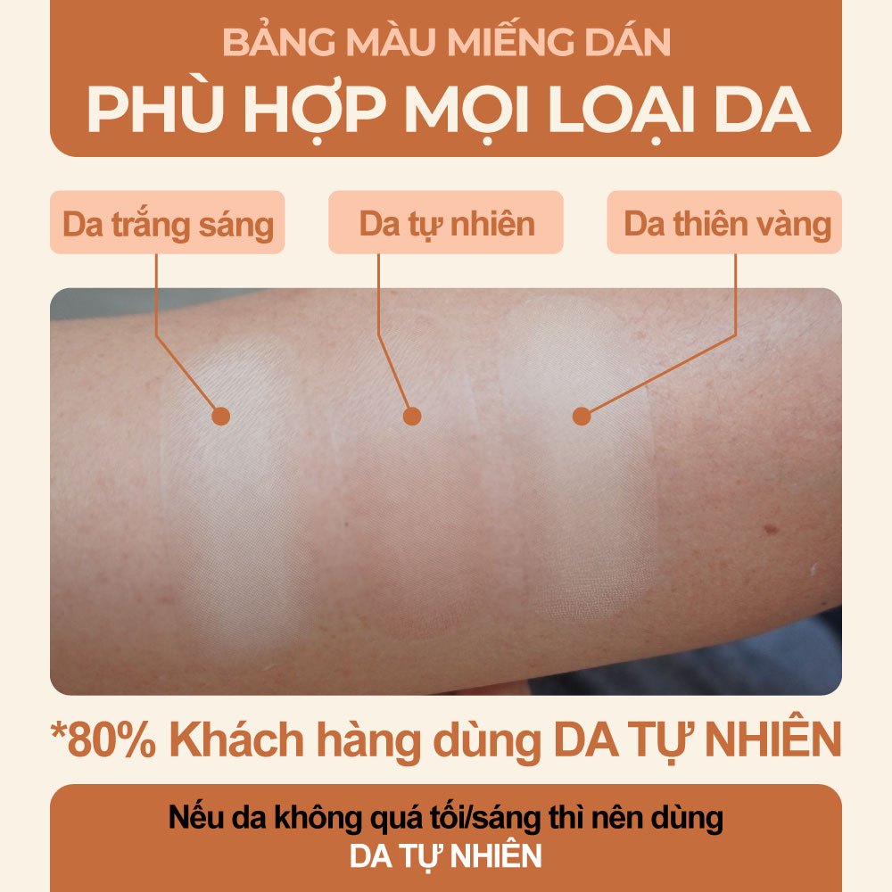 Miếng dán che hình xăm tiệp màu da đậm màu sử dụng được 1 tuần Bellena X3