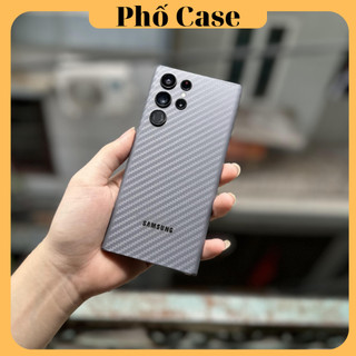 Miếng Dán Lưng Carbon Xám Cho Samsung S24Ultra S23Ultra S22 Ultra Note 20 Ultra S21 Ultra S20 Ultra Note 10 Plus S10