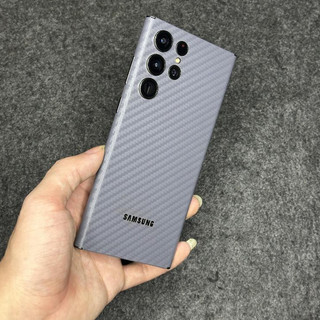 Miếng Dán Lưng Carbon Xám Cho Samsung S24Ultra S23Ultra S22 Ultra Note 20 Ultra S21 Ultra S20 Ultra Note 10 Plus S10