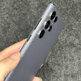 Miếng Dán Lưng Carbon Xám Cho Samsung S24Ultra S23Ultra S22 Ultra Note 20 Ultra S21 Ultra S20 Ultra Note 10 Plus S10