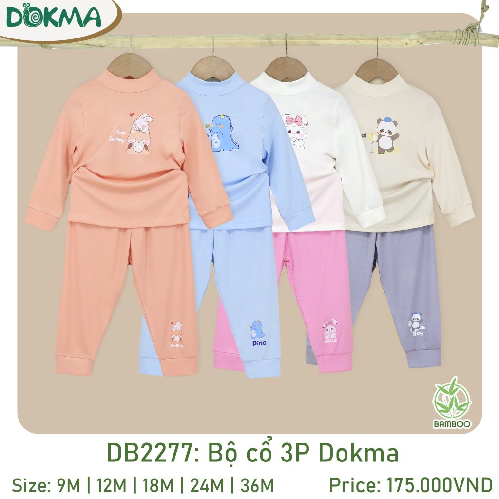 (8-13kg, 6-36M) Bộ Dài Tay Dokma Cho Bé DB2277 DB2456 DB3116 DB3176 DB3170 DB3120