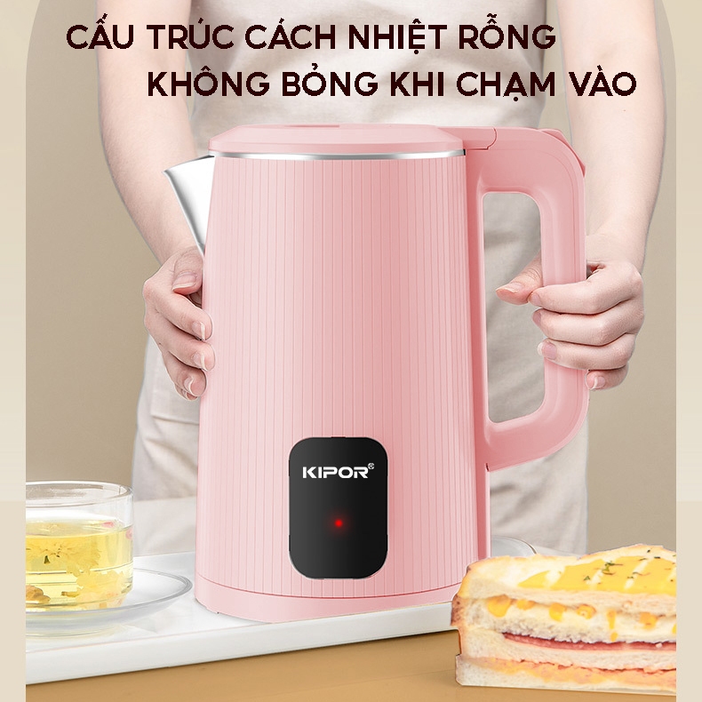 Ảnh Ấm siêu tốc KIPOR KP-A268 dung tích lớn - Đun sôi siêu tốc - 1500W - Hàng chính hãng - Bảo hành tại nhà 12 tháng 2
