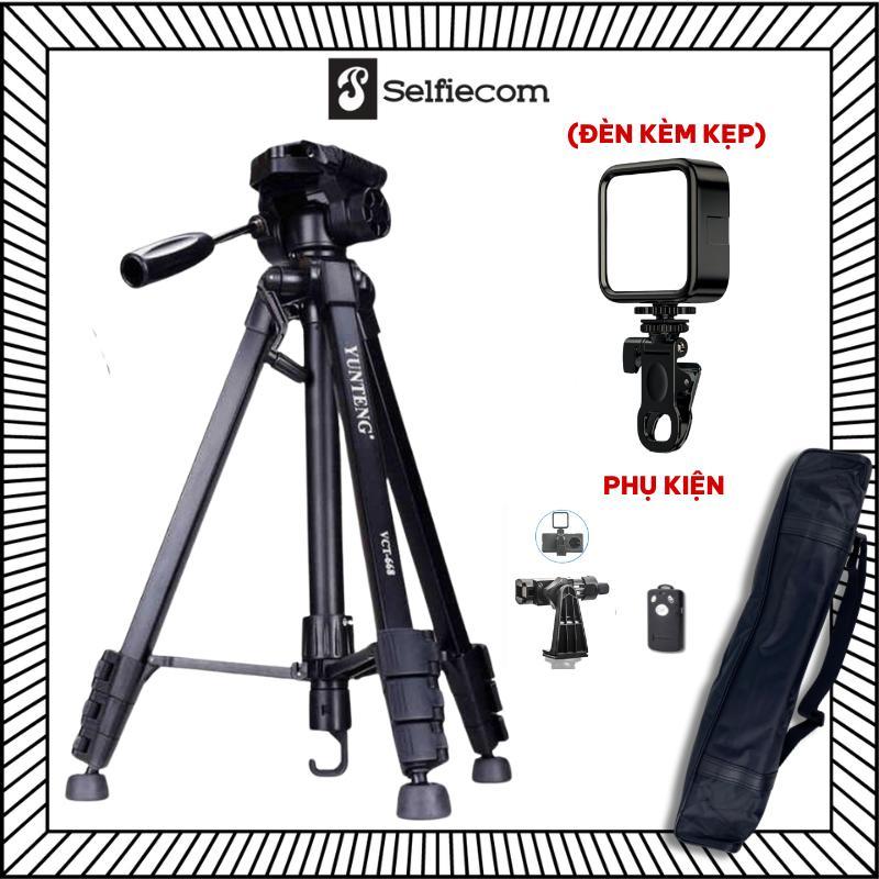 Combo Tripod Yunteng VCT 668 điện thoại, máy ảnh và Đèn RGB trợ sáng
