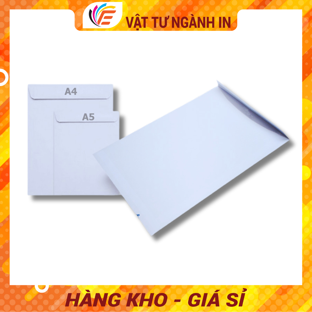Túi Đựng Hồ Sơ A4 Trơn Có In Theo Yêu Cầu Bao Thư Phong Bì Trắng Bìa Hồ Sơ Cam